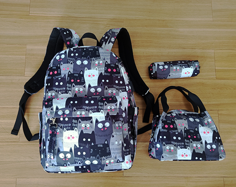 Waterproof School Kids Backpack Set Lightweight Girls Students School Bags Primary Children Bookbag Fits 14 Inch Laptop Bag