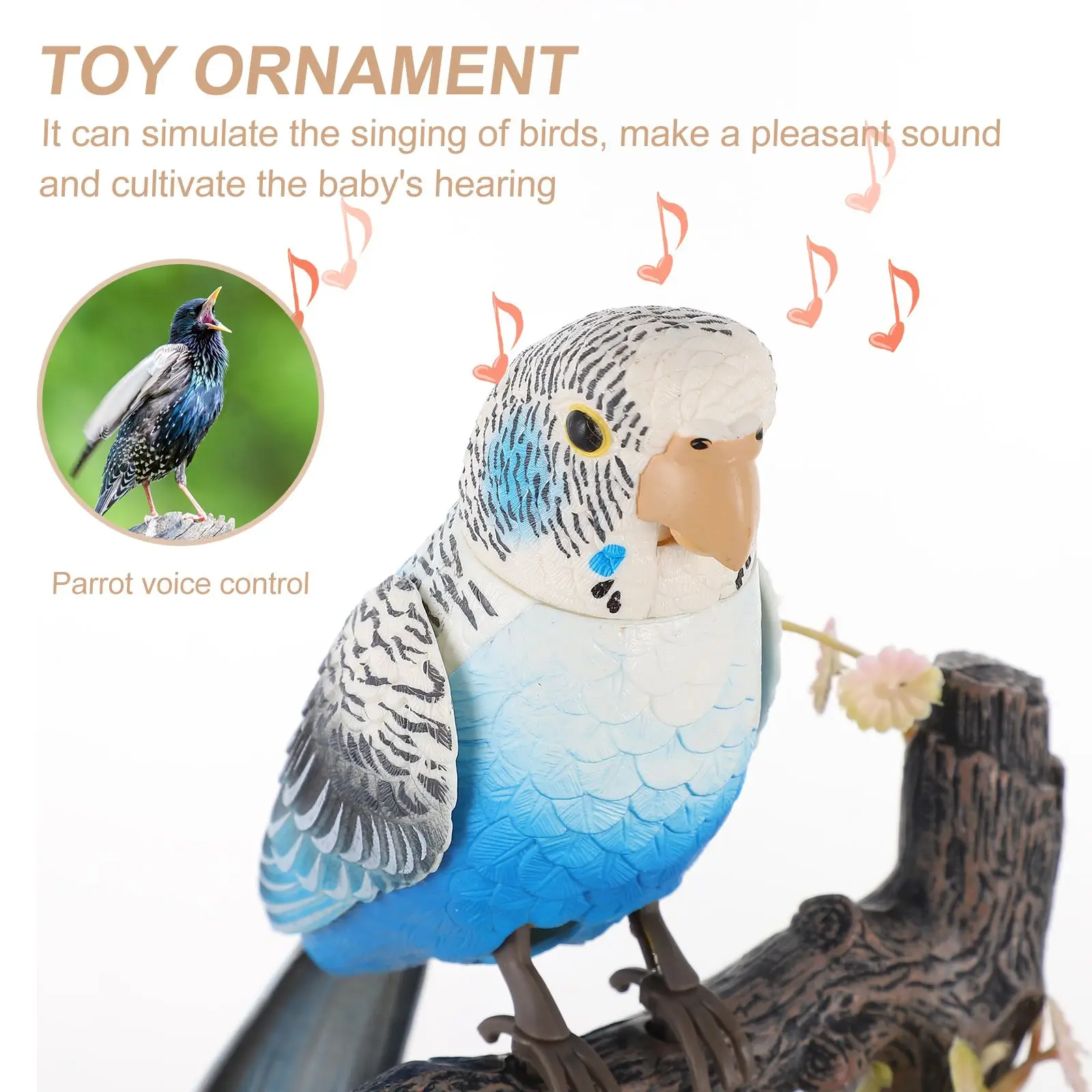 2025 new Parrotbird Talking Recording Electronic Animal Repeating Electric Speaking Birds Record Pet Repeat Sound Control Voice