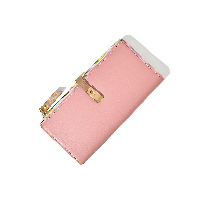New Zipper Women's Japanese And Korean Simple Double Fold Wallet Fashion Small Fresh Solid Color Women's Designer Handbag