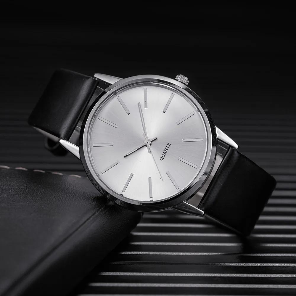 2023 Men Watches Top Brand Brown Leather Band Quartz Wristwatch Men's new 2025 Casual Simple Watch Wrist Male Clock Reloj Hombre