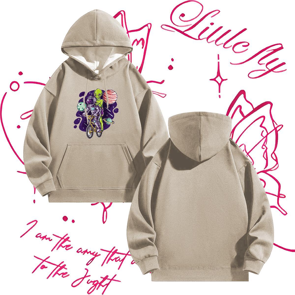 Fashion Design Men Hoodie Autumn Winter Warm Mens Hoodie Long Sleeve Soft Cartoon Print Tops Hoody Cotton 350g