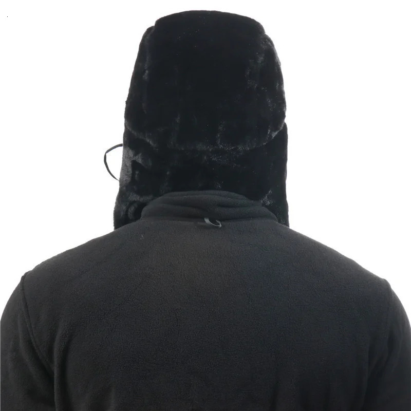 Trap hat Cavalry earmuffs Winter hat Ushanka Eskimo bomber Russian hat Windproof face mask Hunting bike 241031
