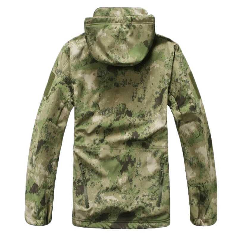 Lurker leather soft shell outdoor tactical jacket waterproof and windproof Tadcamo hunting camouflage Flce warm clothing W241102