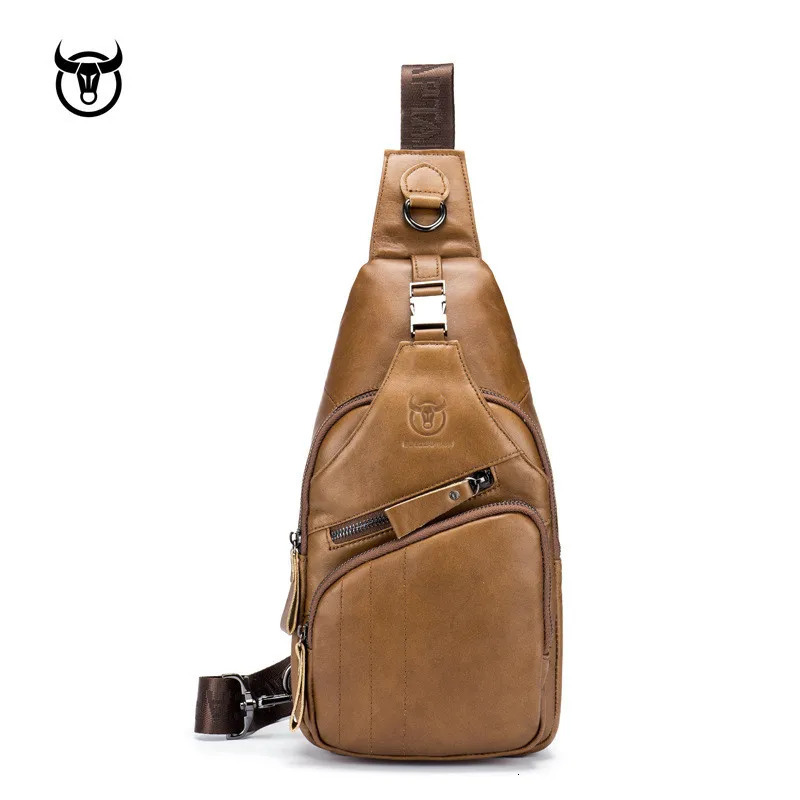 Genuine Leather Men Messenger Bag Casual Crossbody Fashion Mens Handbag men chest bag Male Shoulder 241029