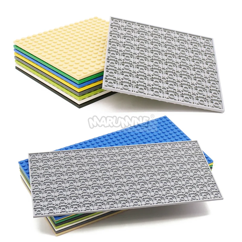 Marumine Duoble-sided Baseplate 32x32 16x32 16x16 MOC Bricks Base Plate Building Blocks Parts Accessories Compatible with 3811
