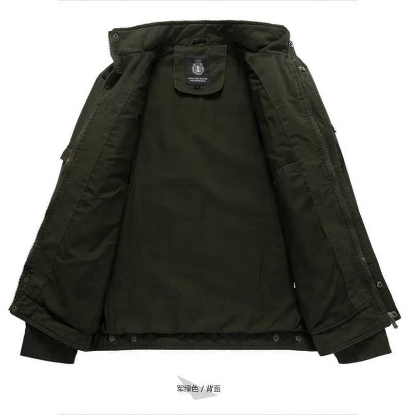 MaiDangDi Mens Casual Jacket with Limited Pockets Embroidered Printed Zipper Cotton Laundry Work Clothes Mens Coat W241102