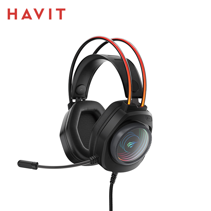 HAVIT H2016d RGB Gaming Headphone with 2025 Mic 3.5mm Wired Headset Gamer Overear Surround Sound for PC new PS4 PS5 Xbox Switch Laptop