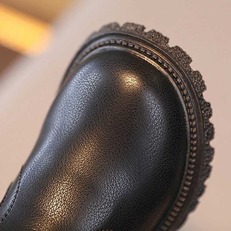 Childrens boots fashionable fur patches anti slip work indoor and outdoor casual Martin boots M241102