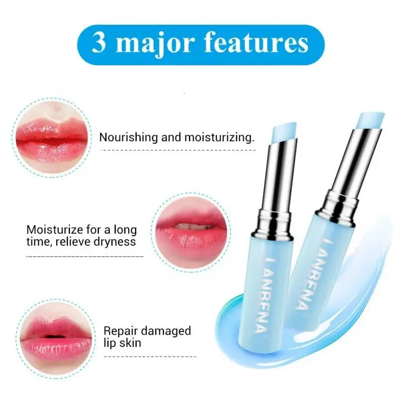 Lanbena Hyaluronic Acid lipstick can reduce the dryness of thin lines and keep lipstick 1.8g 241031