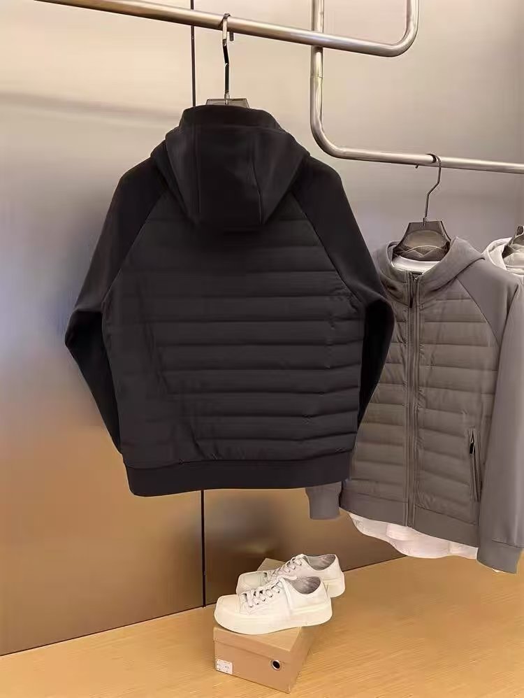 Winter new trend light cotton-padded jacket men loose Joker casual hooded solid color stitching couple coat men