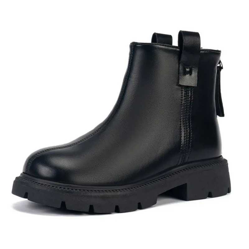 Autumn Winter Baby Boots Warm Boys and Girls Shoes Pu Leather Childrens Boots Fashion Preschool Boots Childrens Snow Shoes M241102