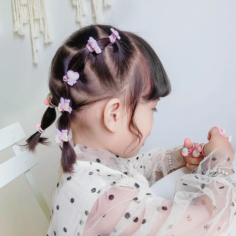 20Pcs Children's Rubber Band 2025 Does Not Hurt The Hair Elastic Good Girl Baby Head Rope Small new Tie Hair Chirp Scrunchies Headdress