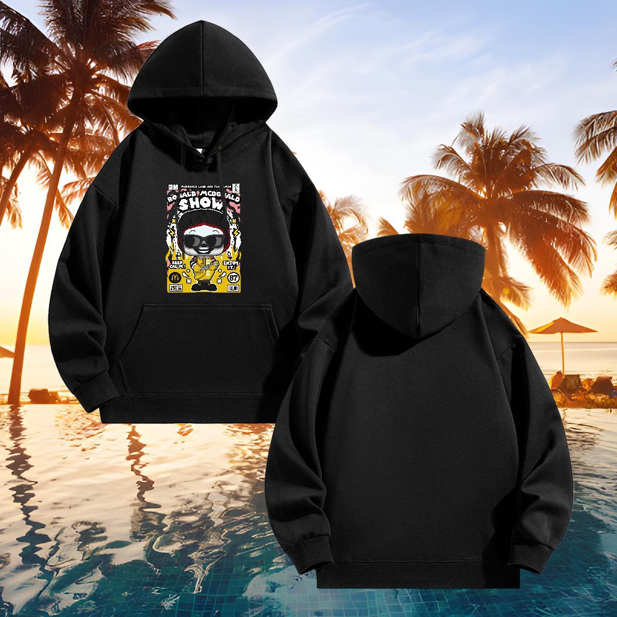 Casual New Man Hoodie Sports Casual Loose Couples Hoodie Breathable Drawstring Hoodie DIY Logo Oversized Tops Pullover Hoodie Thick Plush