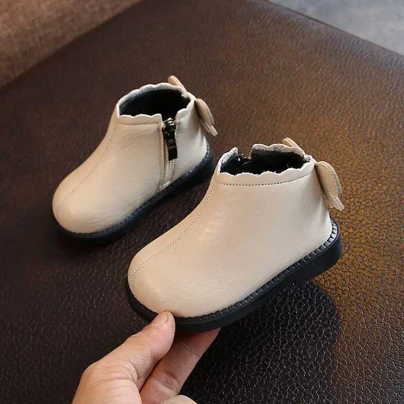 Baby boots plush cotton shoes princess shoes soft soled toddler shoes ankle boots girls winter shoes girls winter shoes M241102