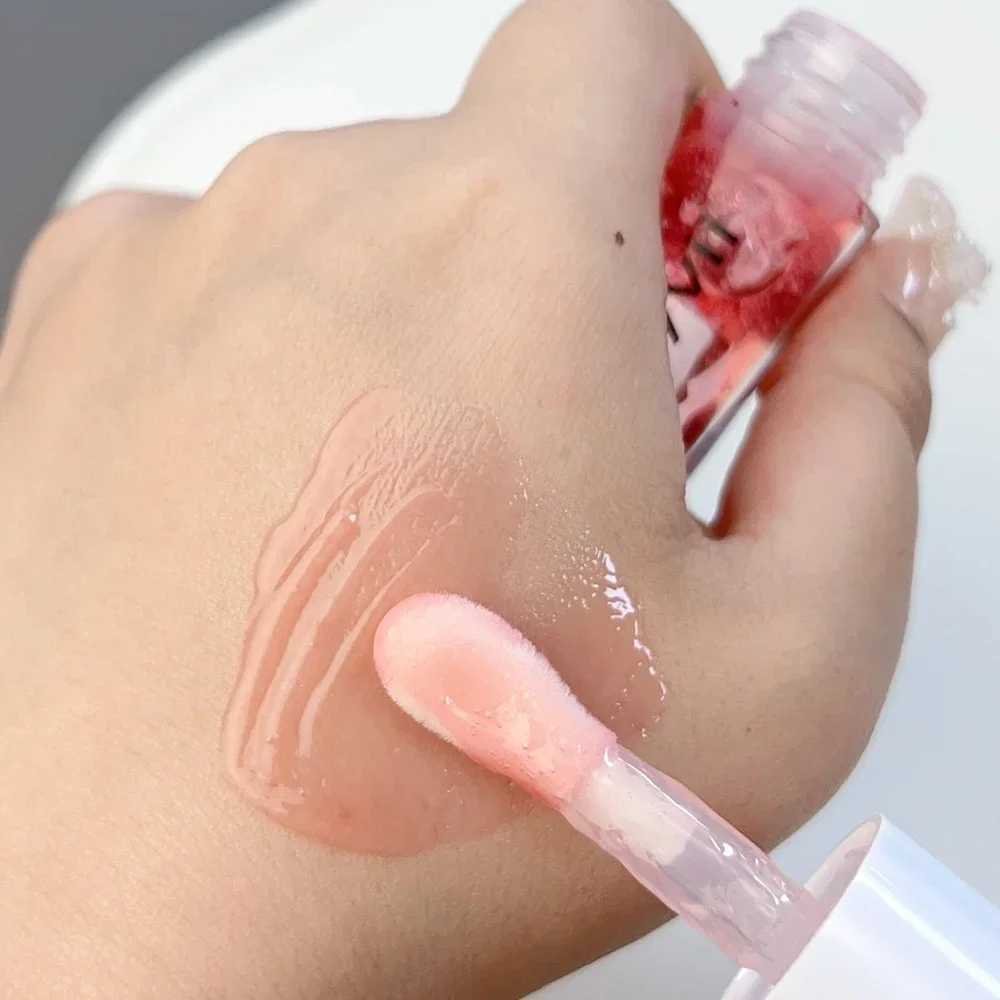 Strawberry Jelly lipstick Glossy Tone Glacier lipstick Moisturizing Liquid Fruit Jam lipstick Beauty Care Transparent Moisturizing Cream W241101