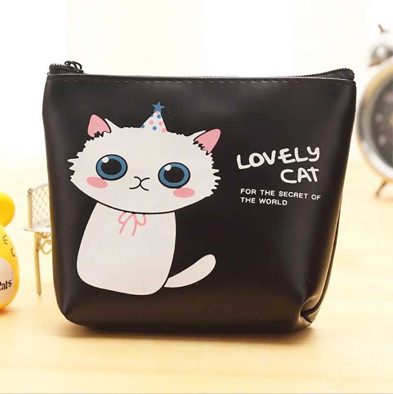 Carto PU Leather Coin Bag Pure Zipper Carto Cute Coin Key Bag Mey Pocket Women Men Coin Purse Small Wallet KidXJ241111