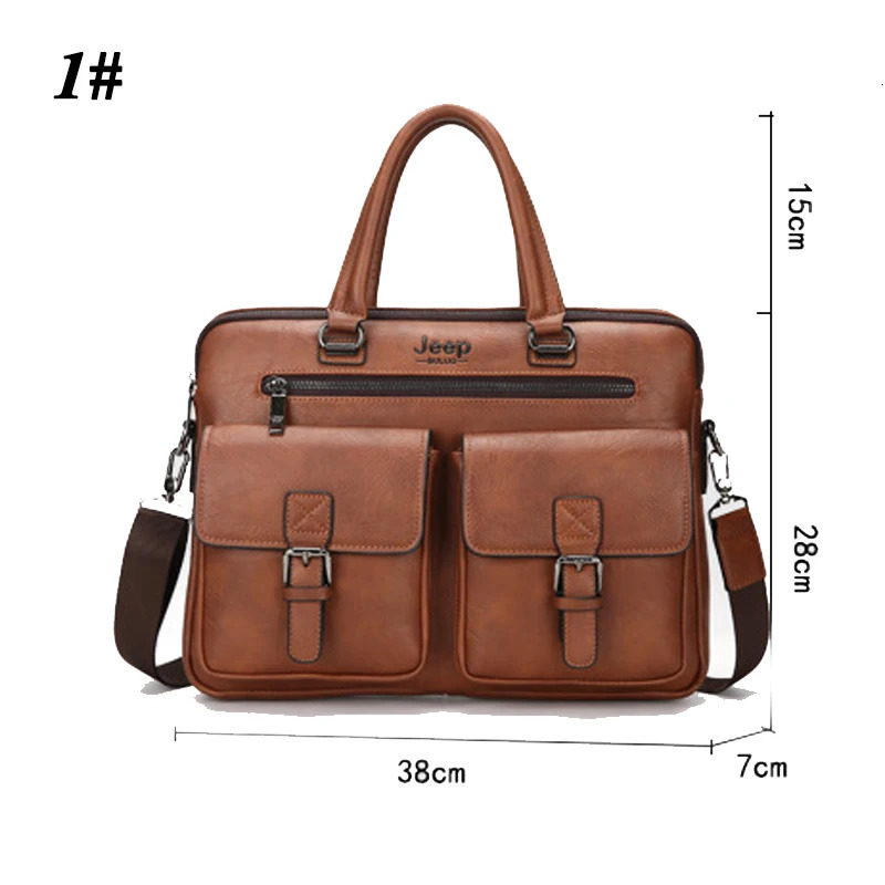 Mens Briefcase Fashion Handbags For Man Sacoche Homme High Quality PU Leather Shoulder Messenger Bags Office Handbag 241029