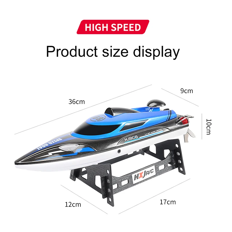 HJ808 RC Boat 2025 2.4Ghz 25km/h High-Speed new Remote Control Racing Ship Water Speed Boat Children Model Toy