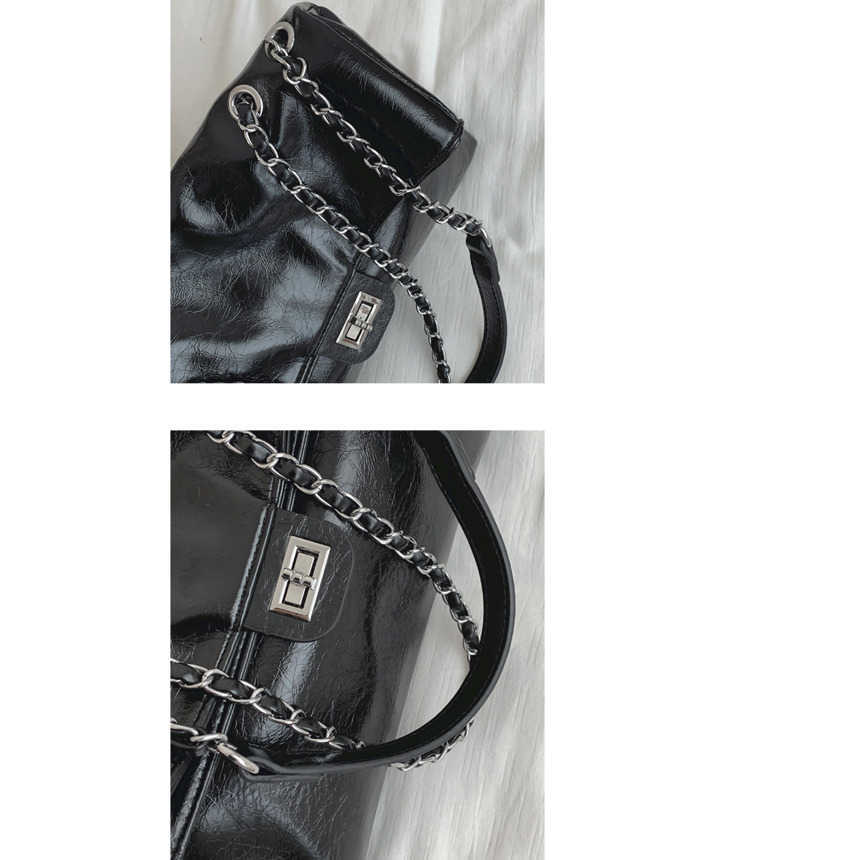 Shoulder Bags Chain Messenger Bag WoMens High Tote Bag Versatile Large Capacity Shopping Bag Single Shoulder Commuter Tote Bag 241015