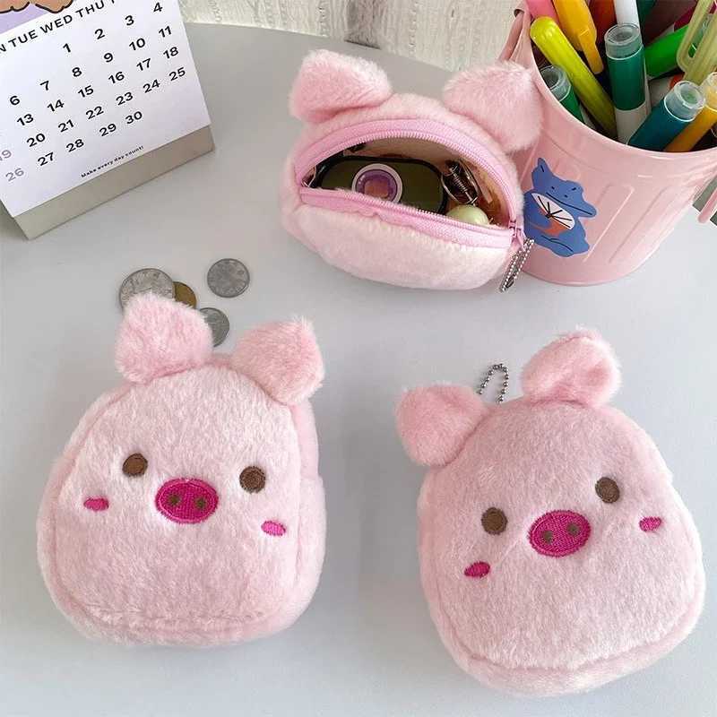 Carto Cute Animal Fish Chick Coin Purse Kaii Wallet Plush Coin Bag Key Earphe Coin Organizer Pouch Zipper Bag Kids GiftsXJ241111