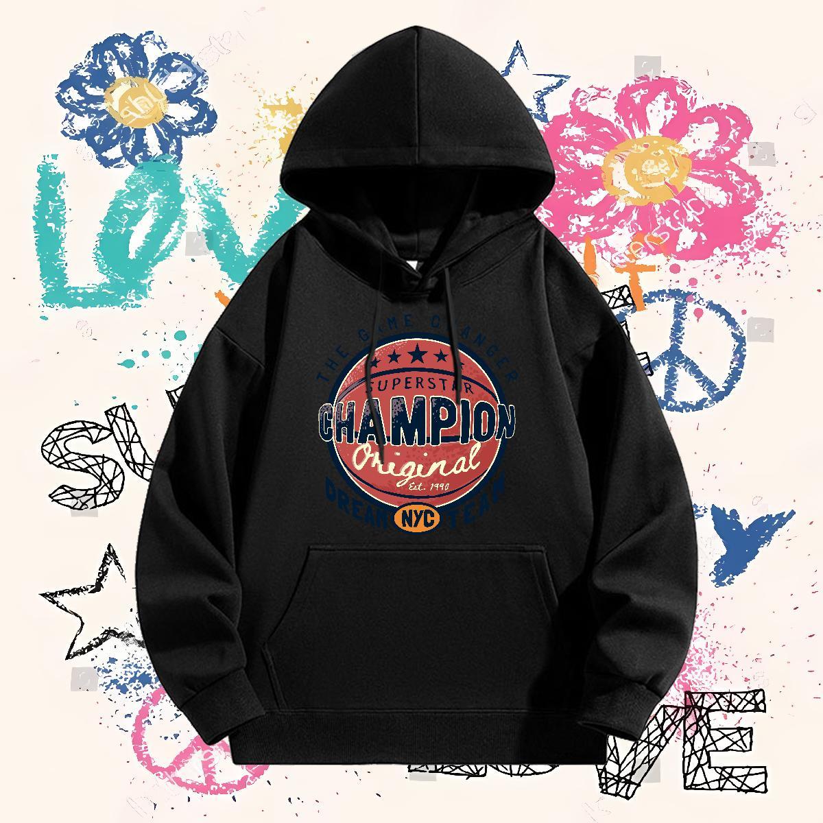 New Arrival Hoodie Women Street Wear Popular Women Hoodie Cartoon Printing S-3XL Thick Fleece Pullover Hoodie Breathable Soft