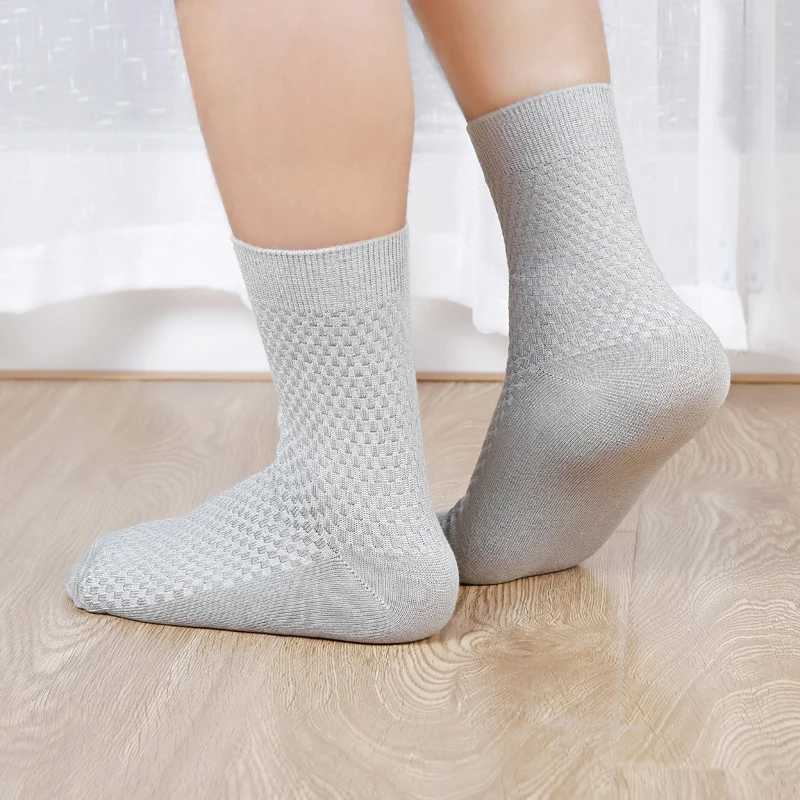 10 Pairs High Quality Bamboo Fiber Mens Business Breathable Deodorant Compression Men Long Big Size EUR 38-46 LX241102