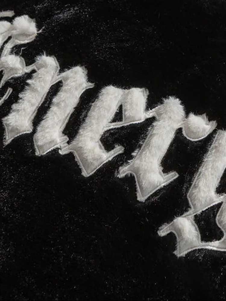 Gmiixder Imitation Mink Fur Stand-up Collar Embroidered Padded Jacket Men Winter Casual Thickened Coat Unisex Warm StreetwearXJ241102