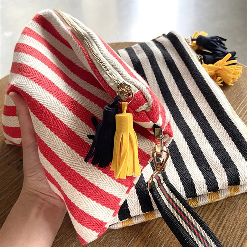 Makeup bag womens makeup box striped essential storage for women makeup box makeup box toilet organizer travel phone wallet clutch bag 241031