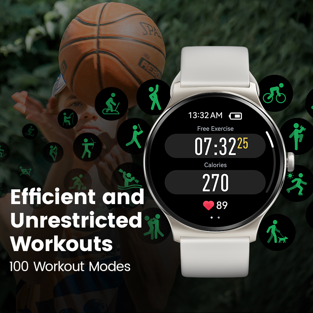 2025 HAYLOU Solar Lite Smart Watch 1.38" Display Bluetooth new 5.3 100+ Watch Faces SpO2 Heart Rate Monitor 20 Days Endurance Smartwatch