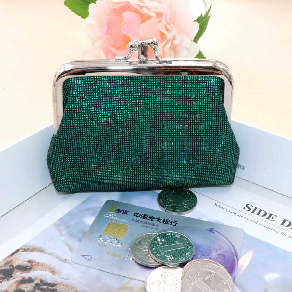Double Layer Bright Grid Short Wallet Creative Card Holder Mini Coin Purse For Women Wallet Hasp Cluh Bag WomenS PursesXJ241111
