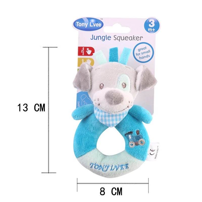 New Baby Animal Hand Bell Rattle Soft Rattle Toy 2025 Newborn Educational Rattle Mobiles Baby Toys Cute Plush Bebe Toys new 0-12 Months