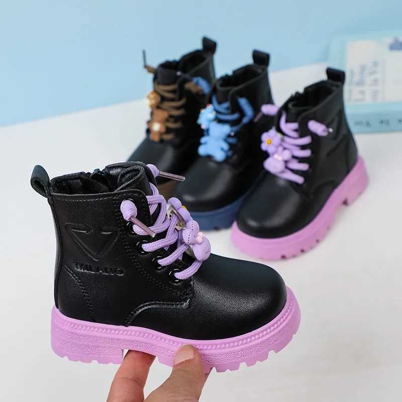 Childrens unisex childrens boots autumn winter UK bobsleigh boys and girls soft soled boots with side zipper anti slip childrens sports shoes M241102