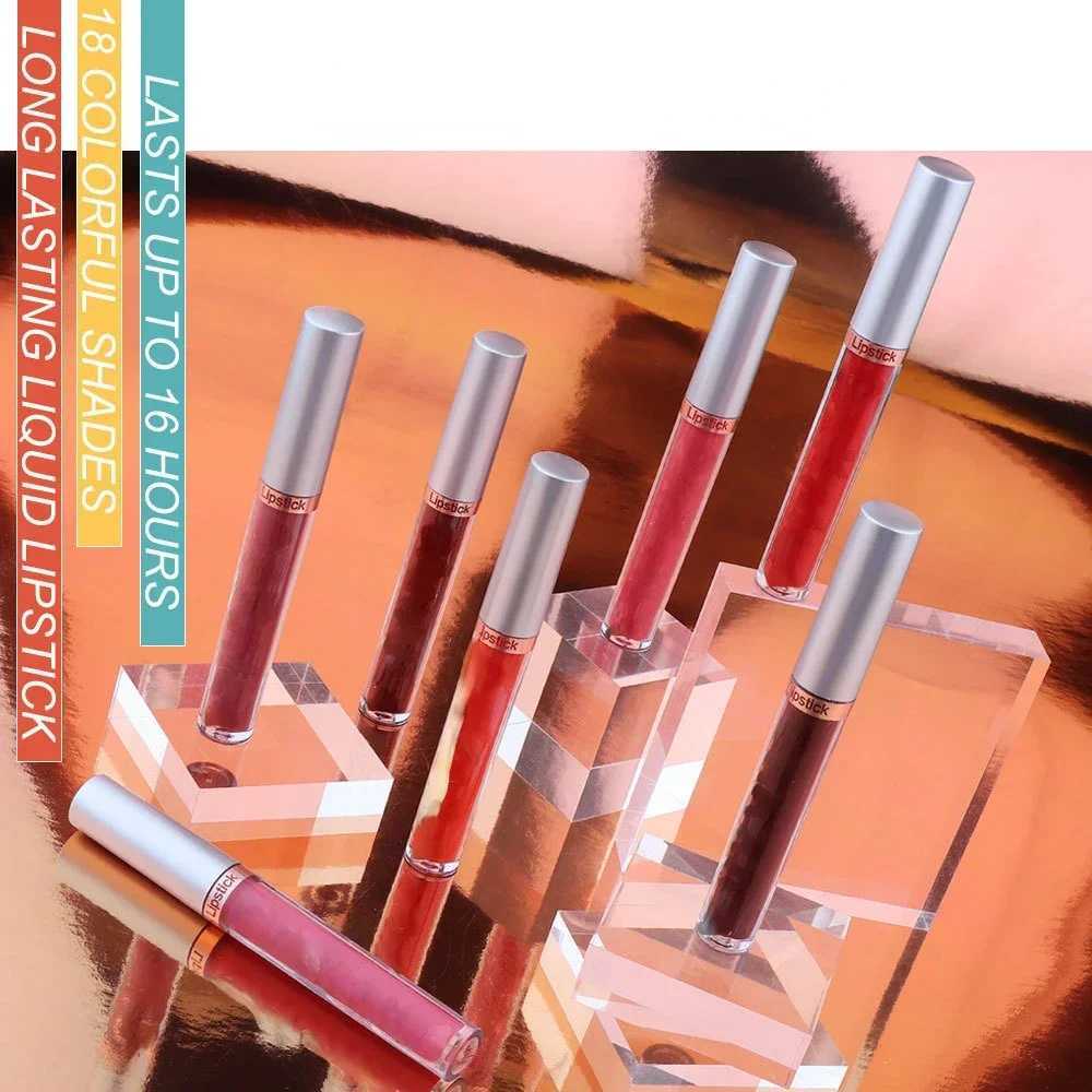 Waterproof Liquid lipstick Matte Velvet lipstick Glossy Red Sexy Cosmetics Naked 6 Color Lasting Without Label W241101