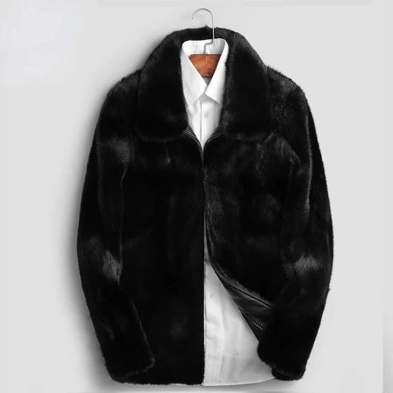 Luxury Brands Mens Clothing Fur Jackets Mink Fur Faux Fur Coat Winter High Quality Warm Design Thick Business Casual OuterwearXJ241102