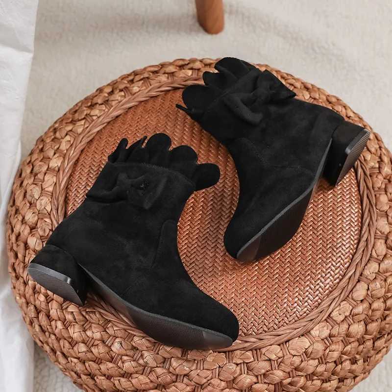 new high heels childrens shoes suitable for girls flowers autumn leather boots ankle childrens boots 5-16 year old childrens boots M241102