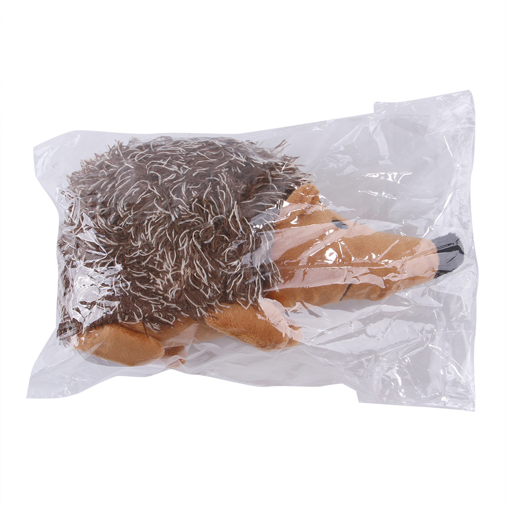 Plush Dog Toys Hedgehog Shape Squeak Pet Molar Toy Puppy Chew Bite Resistant Interactive Sounding Toy Pet Accessories Supplies