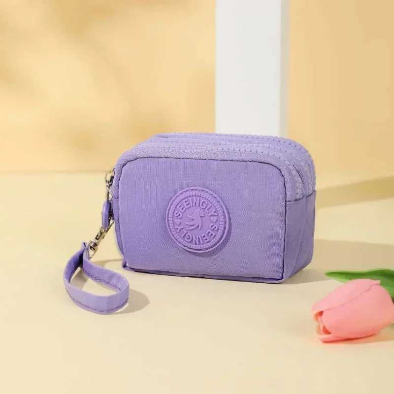 Nyl Short Zipper Three Layer Coin Purse Large Capacity Letter Simple Storage Bag Storage Bag Card Holder Zipper Wallet WomenXJ241111