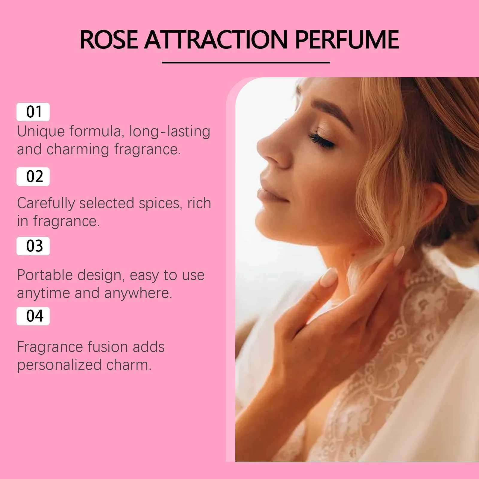 Rose perfume persistent fragrance plant flowers improving charming stress relief daily dating female pheromone perfumeW241102