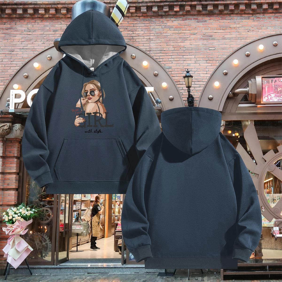 Free Shipping Hoodie Men Breathable Hooded Collar Cool Design Mens Hoodie Plus Size Cartoon Clothes Hoodie Street wear Hip Hop Thick Plush