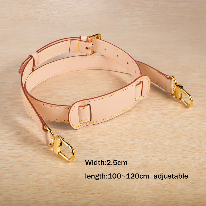 High Quality Genuine Leather Bag Strap Length 63CM-140CM Customized Cowhide Adjustable Wide Shoulder Strap Women Bag Accessories