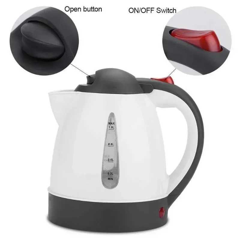 Portable car kettle whole car large truck 12v24v electric kettle cigar lamp teapot cup 1000ML Y241102