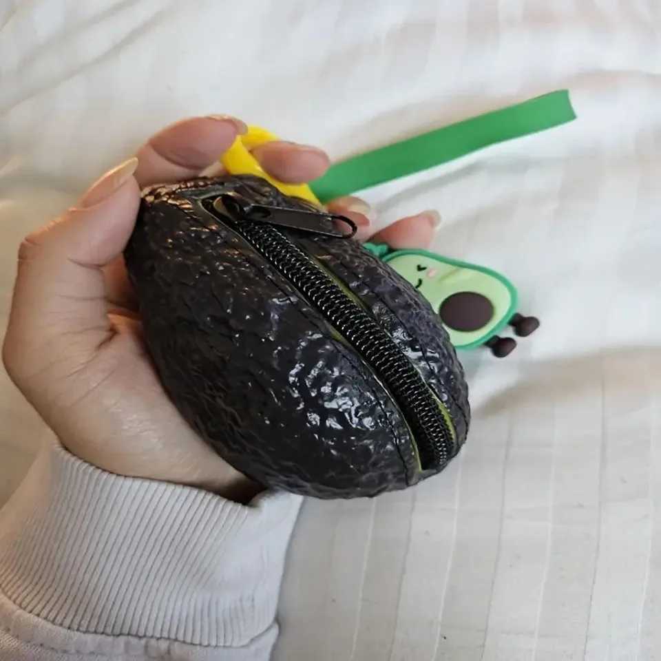 Simulated Avocado Zero Wallet Key Storage Bag Mini Coin Wallet Creative And Intering Novel Storage BagXJ241111