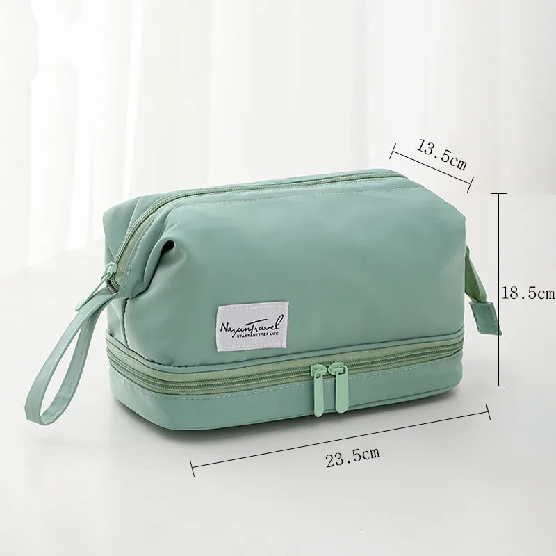double-layer makeup bag high-capacity makeup bag womens toilet organizer waterproof womens storage box 241031