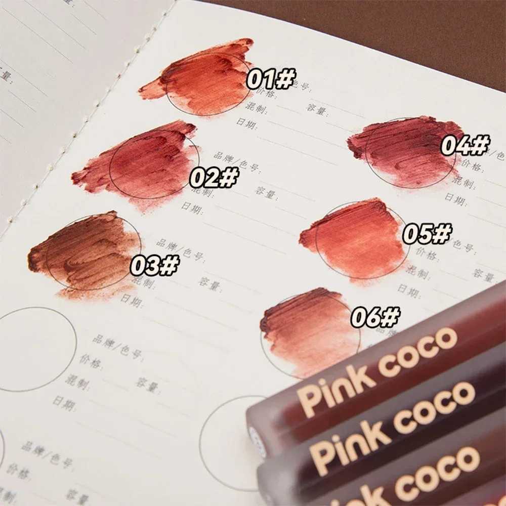 6-color velvet matte lip color waterproof sexy stick free lip color beauty lipstick cheek red tone cosmetics W241101