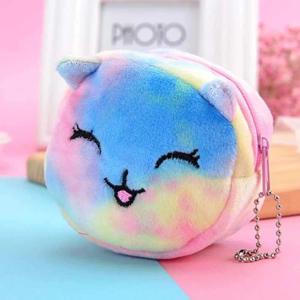 Carto Unicorn Bag Pendant Ornament Storage Bag Mey Holder Pouch Plush Coin Purse Mini Wallet Plush Keychian Wallet BagsXJ241111