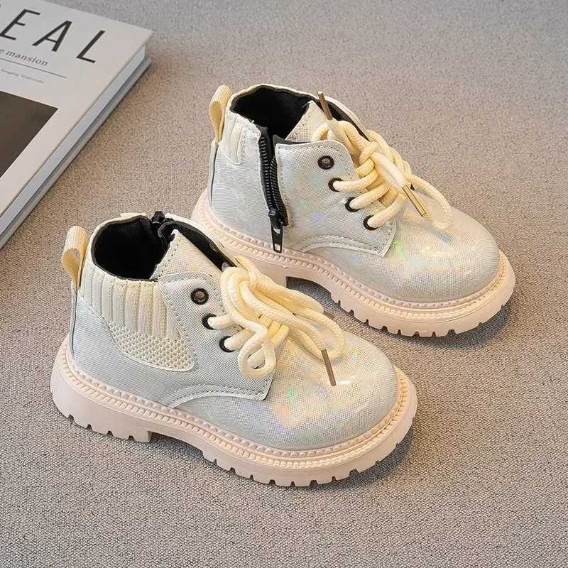 Childrens leather ankle boots girls fashionable autumn new style casual and comfortable childrens boots childrens soft sole non slip leather Botas M24