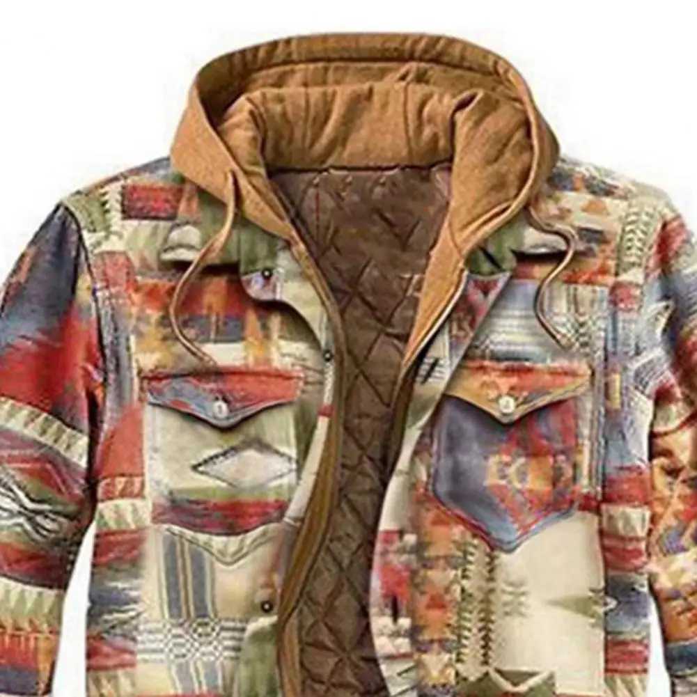 Mens autumn and winter hooded jacket Harajuku plain weave zipper long Sle Coats basic casual shirt jacket European and American sizes M-4XL W241102