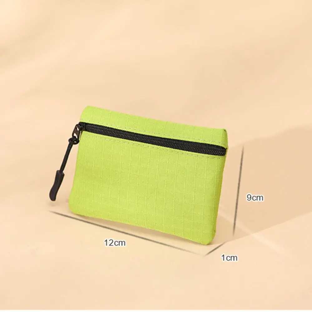 Solid Color Mini Coin Purse Unisex Zipper Canvas Coin Key Bag Kid Storage Pouch Mey PocketXJ241111