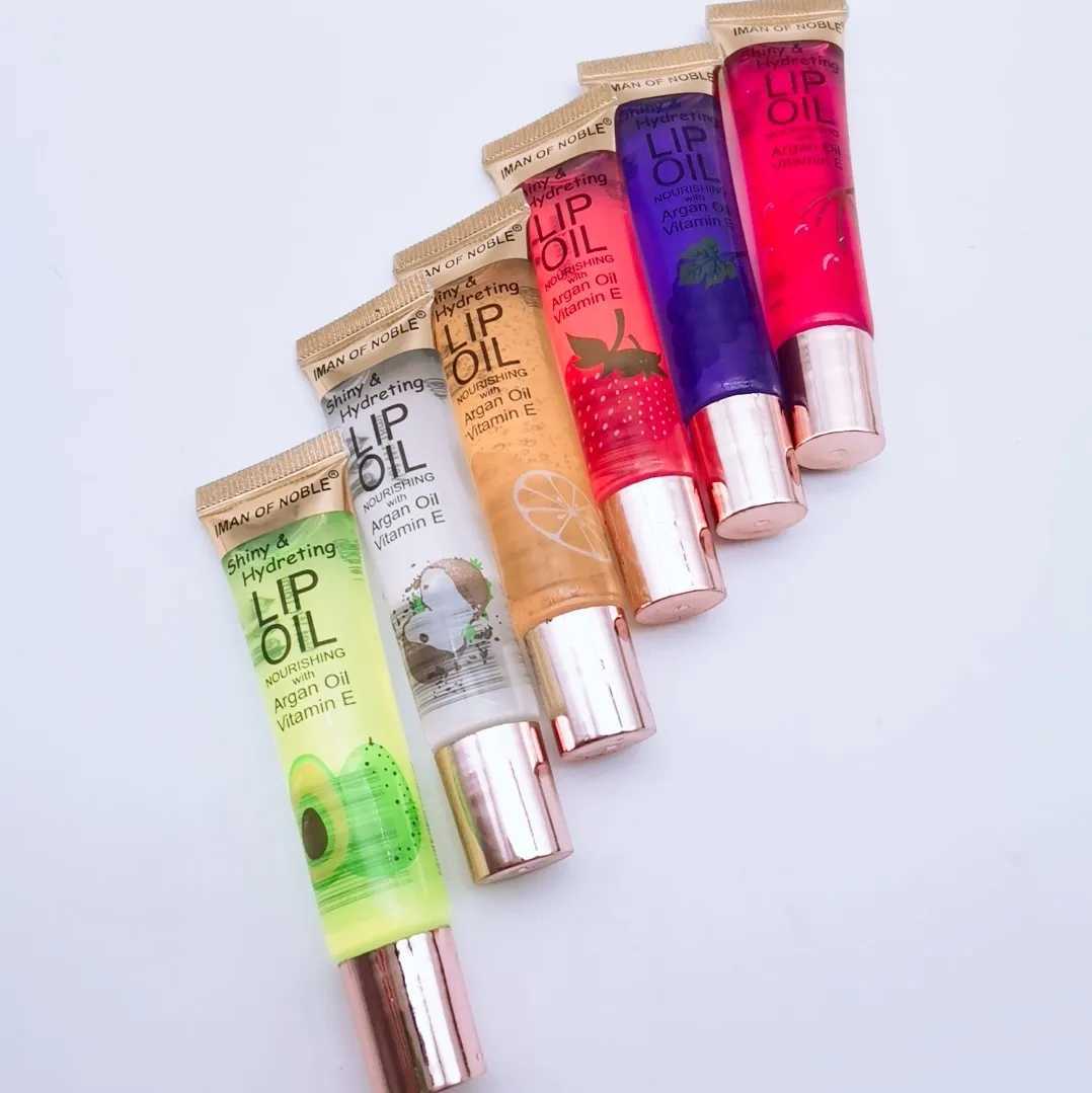 6-piece Fruit Flavored Lip Gloss Set Vitamin E Transparent Moisturizing Long lasting Lip Gloss Girl Lip Care Lip Oil Kawaii Lip Makeup W241101