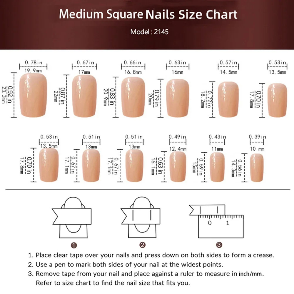 24 glossy square pressed nails red Christmas glitter fake nails French style reusable fake nails 241031